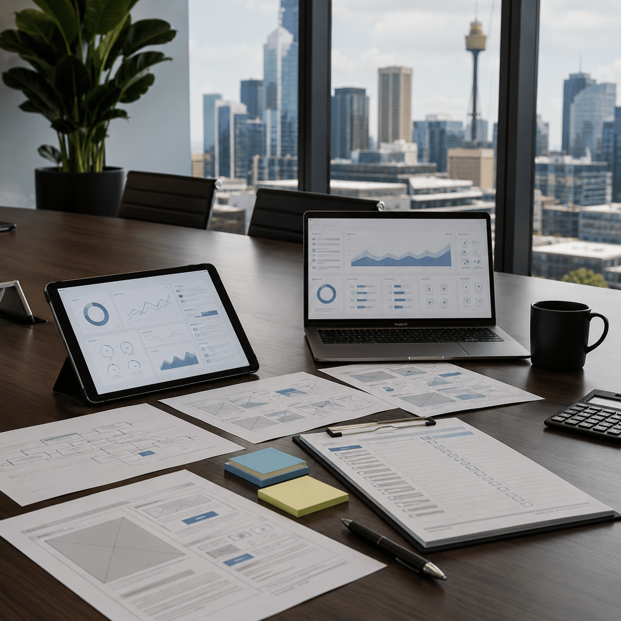 Sydney digital audit workspace showing website analytics, SEO checks and PPC review materials